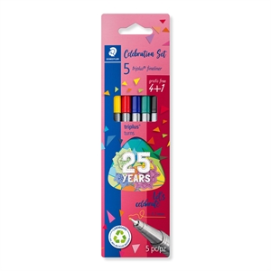 Staedtler Fineliner Triplus 0,3 mm 25 vuotta perse (4+1)